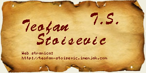 Teofan Stoišević vizit kartica